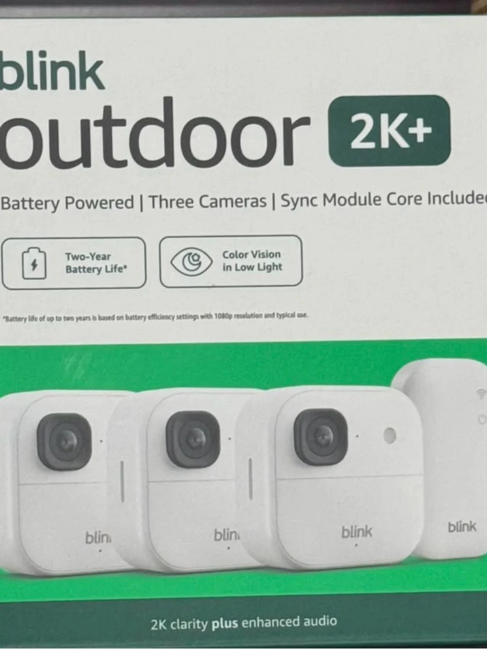 Blink Outdoor 2K+ Wireless Security Camera Kit - Black (3-Camera)